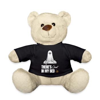 Drôle de dicton d’Halloween : il y a du drap dans mon lit - Nounours - noir - Devant
