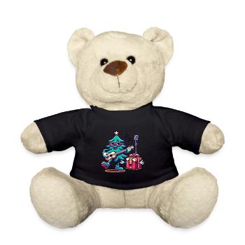 Fröhlicher Weihnachtsbaum Retro Musik - Teddy - Schwarz - Vorne