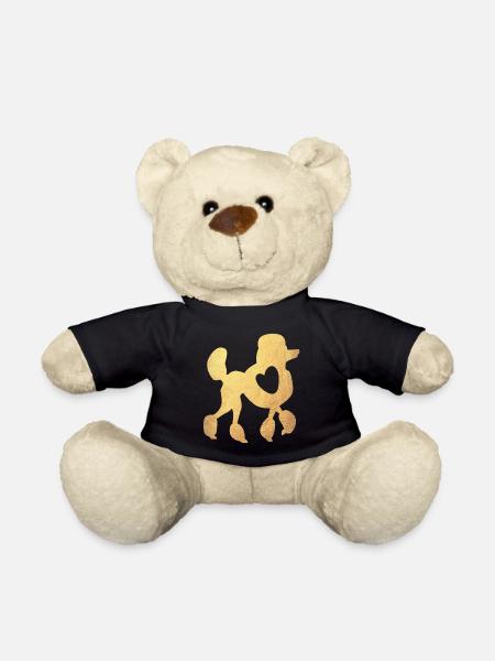 Herz Pudel Gold Hundeliebe Liebe Love Hund Rasse - Teddy - Schwarz
