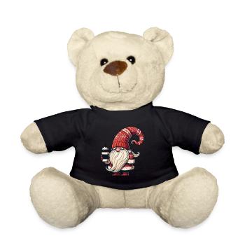 Christmas Gnome with Coffee for Coffee Lovers - Teddy Bear - black - Front