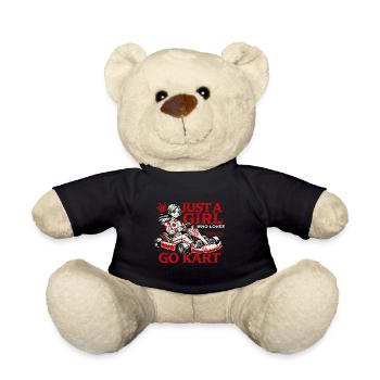 Une fille qui aime les courses de karting - Nounours - noir - Devant