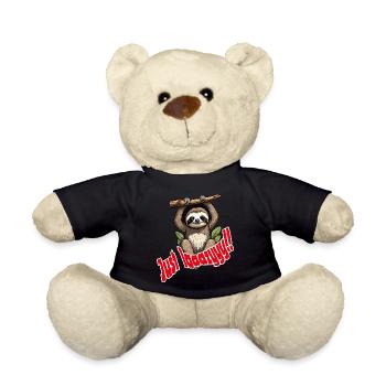 Süßer Faultier mit humoristischem Spruch - Teddy - Schwarz - Vorne