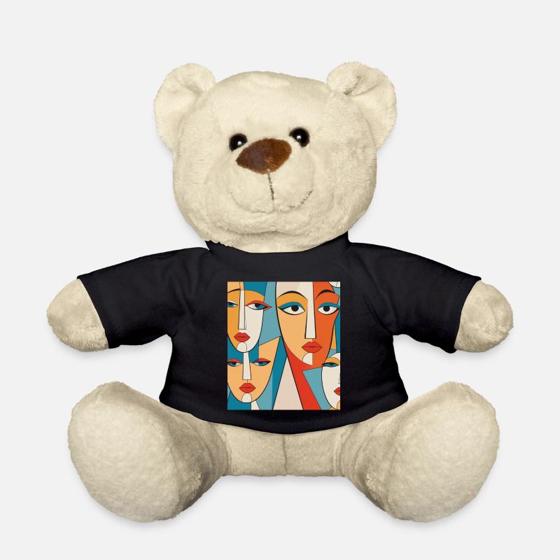 Visages abstraits - Nounours - noir