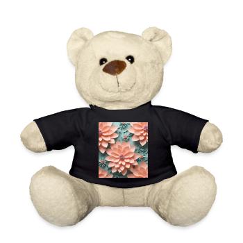 Paper flowers - Teddy Bear - black - Front