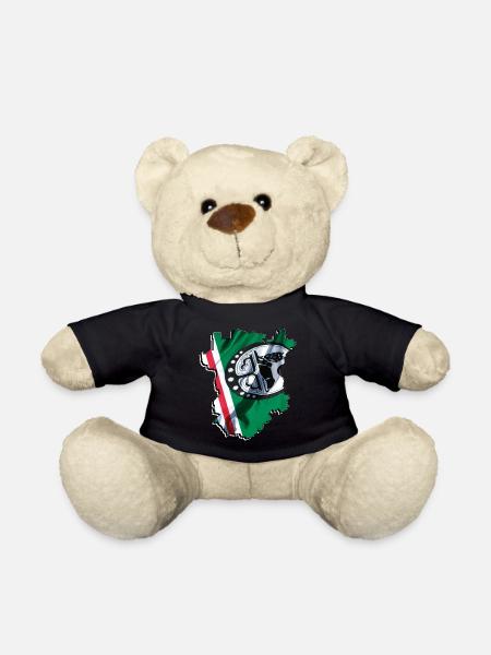 (RU) Chechnya: Flag on its own map - Teddy Bear - black