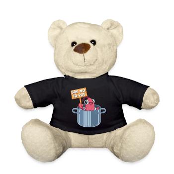Say No To Pot Shrimp Lover Seafood - Teddy - Schwarz - Vorne
