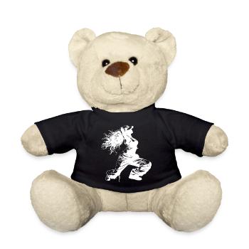 Breakdancer Drawing - Teddy Bear - black - Front