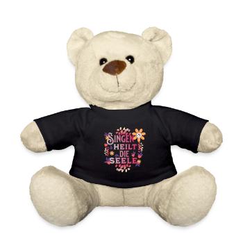 Singen Heilt Die Seele Chor Chorleiterin Geschenk - Teddy - Schwarz - Vorne