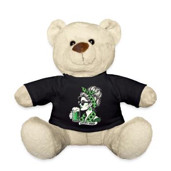 Happy Vibes St. Patrick's Day Woman - Teddy Bear - black - Front