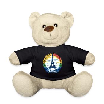 Pariser Eiffelturm-Lorbeerdruck - Teddy - Schwarz - Vorne