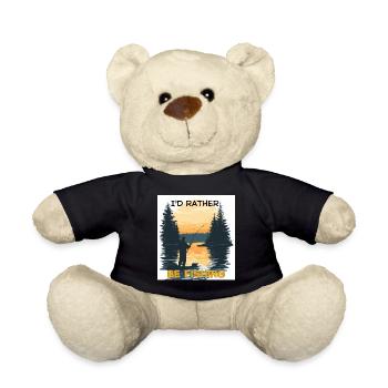 I'D RATHER BE FISHING SUNSET - Teddy Bear - black - Front