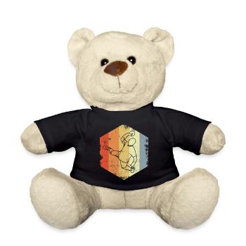 Vintage Handballer Zeichnung - Teddy - Schwarz - Vorne