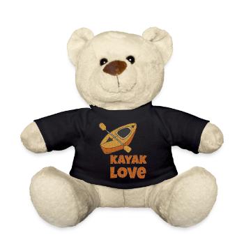 kayak love - Teddy Bear - black - Front