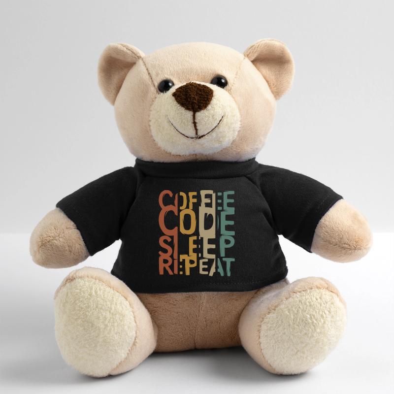 Coffee Code Sleep Repeat – Entwickler Design Teddy