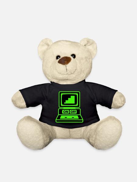 Computer Minimal Pop-Art - Teddy - Schwarz