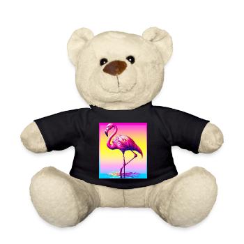 flamingo - Teddy Bear - black - Front