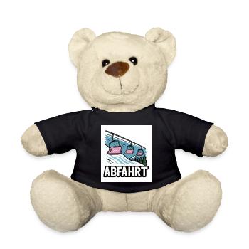 Skilift und Bergmotiv mit Abenteuer-Charme - Teddy - Schwarz - Vorne
