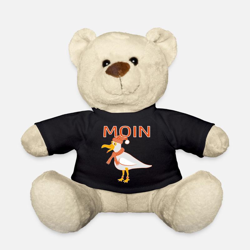 Lustige Möwe mit Mütze - Teddy - Schwarz
