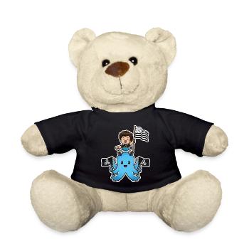 Bretagne Breizh – Enfant Breton Poulpe Gwenn ha Du - Nounours - noir - Devant