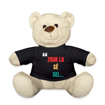 Zouk T-Shirt "Zouk la sé sel médikaman nou ni" - Teddy - Schwarz - Vorne