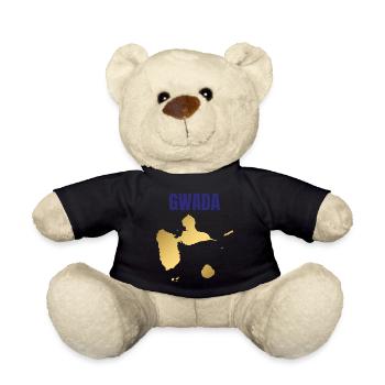 GWADA Golden Map Westindische Inseln T-Shirt - Teddy - Schwarz - Vorne