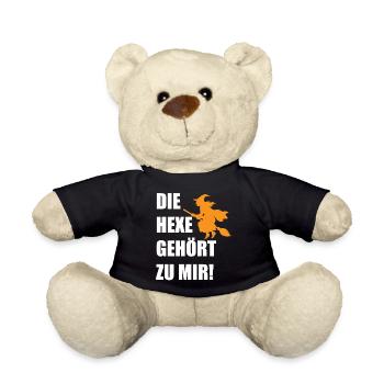 Die Hexe gehört zu mir! Lustiges Hexen Halloween - Teddy - Schwarz - Vorne