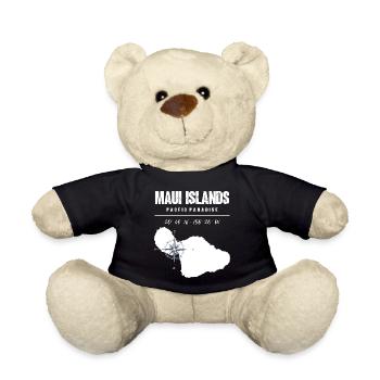 Maui Insel Kompass Design mit Koordinaten Vintage - Teddy - Schwarz - Vorne