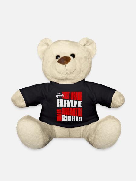 Droits des femmes Droits fondamentaux Présentation - Nounours - noir