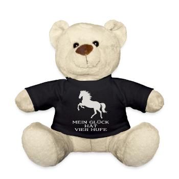 Mein Glück hat vier Hufe - Teddy - Schwarz - Vorne