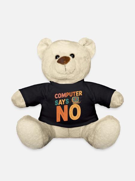 Retro Computer sagt Nein - Teddy - Schwarz