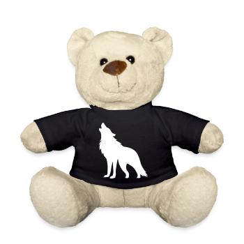 Wolf Silhouette - Teddy - Schwarz - Vorne