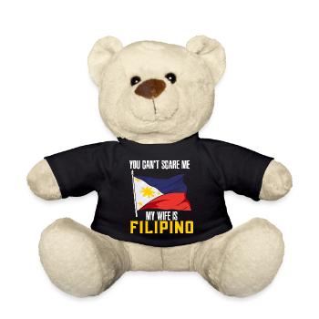 Filipino Pride Philippines National Flag Art - Teddy Bear - black - Front