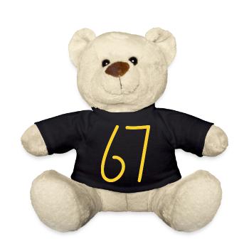 67 - Teddy Bear - black - Front