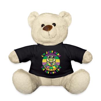 King Cake Mardi Gras Aligator - Teddy - Schwarz - Vorne