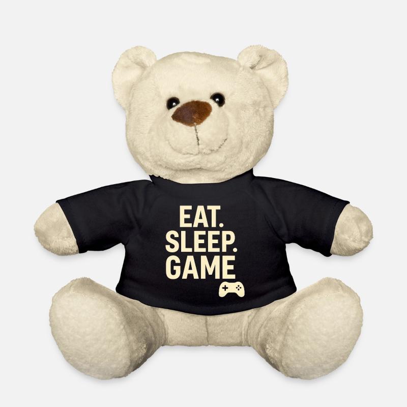Manette de jeu Eat Sleep - Nounours - noir