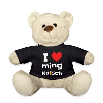 Ich lev ming Kölsch Karneval Ich liebe Kölsch - Teddy - Schwarz - Vorne