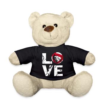Love Cycling Ball, Cycling Players, Indoor Cycling - Teddy Bear - black - Front