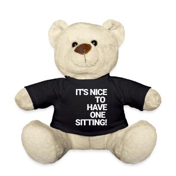 It's nice to have one sitting - bayrisch englisch - Teddy - Schwarz - Vorne