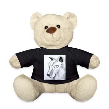 Katzenkopf Skizze im Bleistift - Teddy - Schwarz - Vorne