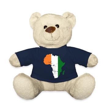 Drapeau de la Côte d’Ivoire Afrique utilisé - Nounours - bleu marine - Devant