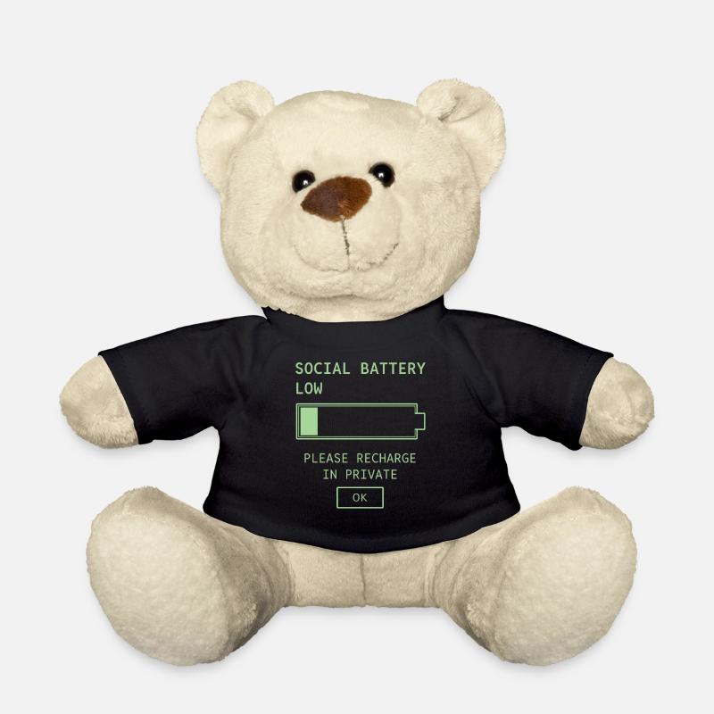 Batterie sociale faible - Nounours - noir