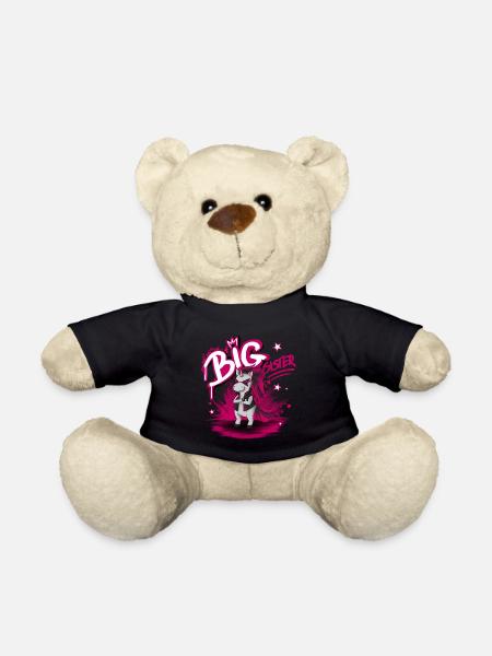 Big Sister Unicorn Neon - Teddy Bear - black