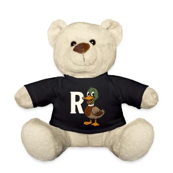 Pension Duck Retirement Pension Early Retirement Gift - Teddy Bear - black - Front
