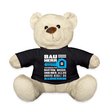 Bauherr Bier Rest regelt die Bauherrin - Teddy - Schwarz - Vorne