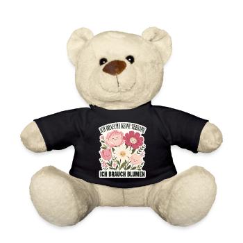 Ich brauche keine Therapie, ich brauch Blumen - Teddy - Schwarz - Vorne