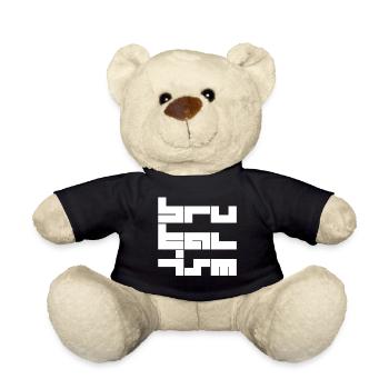 Brutalism Block Typography - Teddy Bear - black - Front