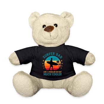 Funny Surfing Dad Birthday Gift for Surfer - Teddy Bear - black - Front