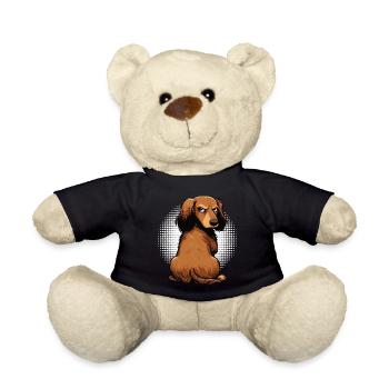 Teckel à poil long Teckel Teckel Teckel - Nounours - noir - Devant