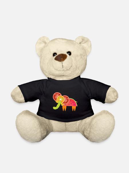 éléphant végétarien - Nounours - noir