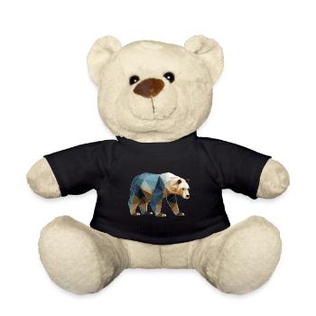 Geometric bear - Teddy Bear - black - Front